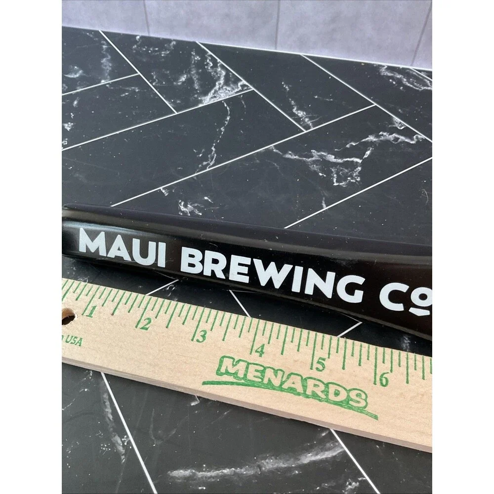 Maui Brewing Co Turtle Logo Black And Silver Beer Tap Handle